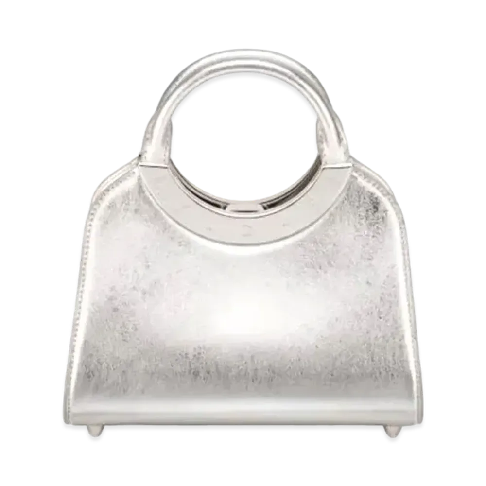 BVLGARI Roma Small Top Handle Bag "Silver"
