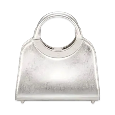 BVLGARI Roma Small Top Handle Bag "Silver"