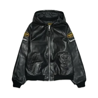 Supreme x Vanson Leathers Hooded Work Jacket "Black"