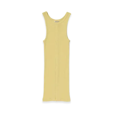 AURALEE Women's Organic Soft Rib Tank "Dusty Yellow"