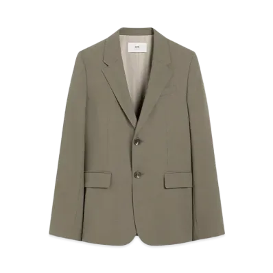 AMI PARIS Wool Two-Button Jacket "GrisFume"