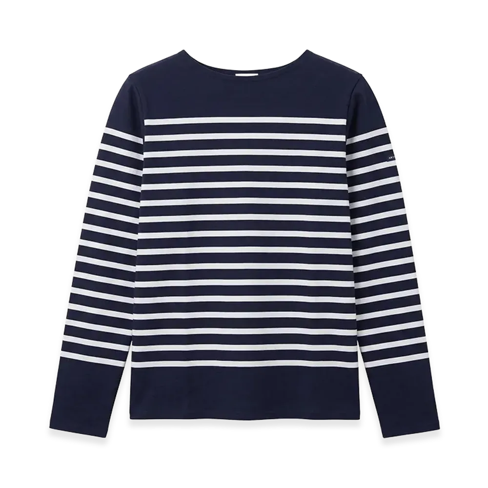 SAINT JAMES Long Sleeve T-Shirt "Marine Navy/Neige White"