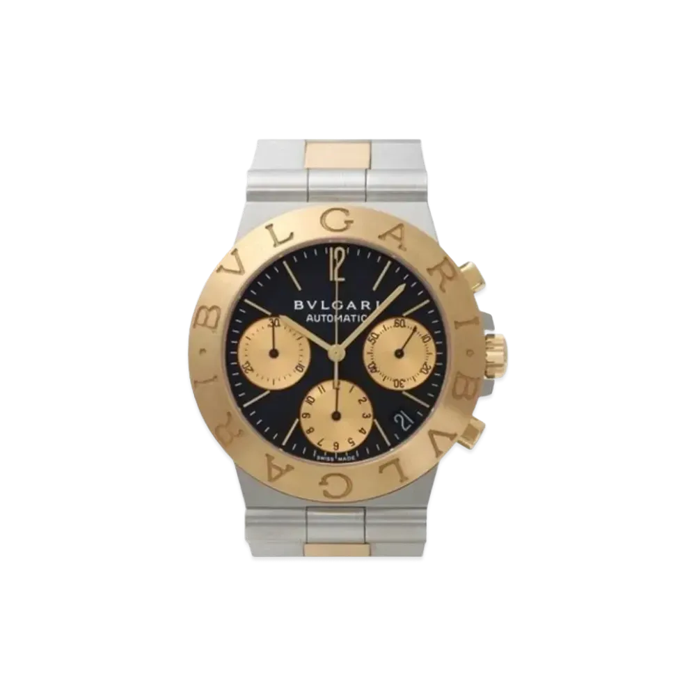 BVLGARI Diagono Sports Chronograph "Black/Stainless Steel/Yellow Gold"