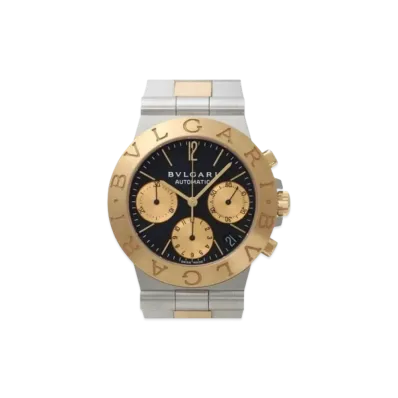 BVLGARI Diagono Sports Chronograph "Black/Stainless Steel/Yellow Gold"