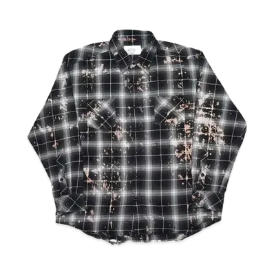 Rafu Bleached & Damaged Shirt "BLACK"