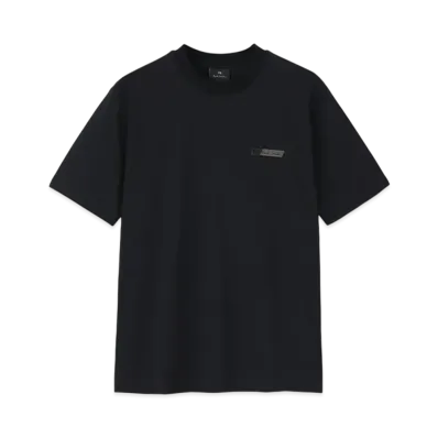 Paul Smith Ps Logo Neck Rib Short Sleeve Cut And Sew "Black"