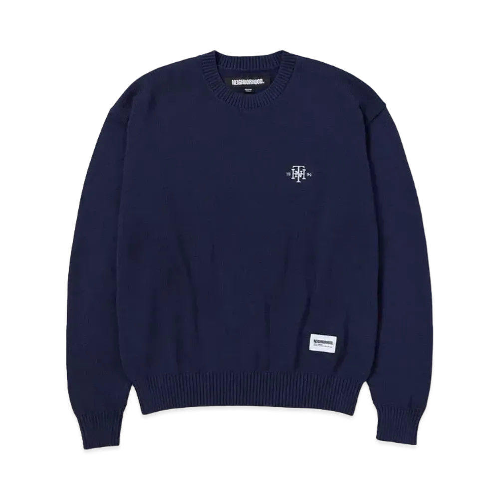 NEIGHBORHOOD Plain Crewneck Sweater "Navy"
