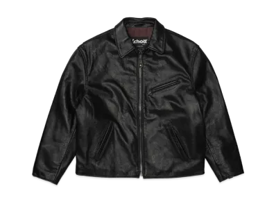 Supreme x Schott Distressed Leather Jacket "Black"