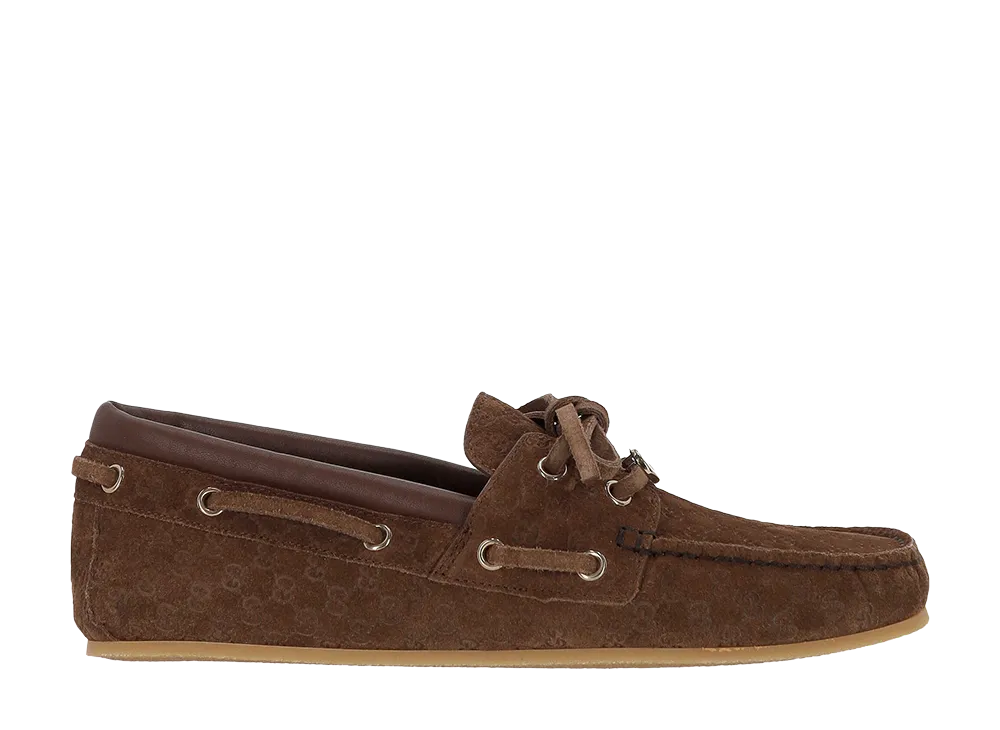 GUCCI Women's Brown Suede Loafers "Brown"