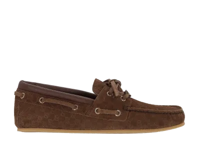 GUCCI Women's Brown Suede Loafers "Brown"