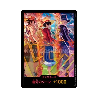 ドン‼カード (エース&サボ&ルフィ) :開封済(アニバーサリーセット「イングリッシュバージョン 3rd アニバーサリーセット」)