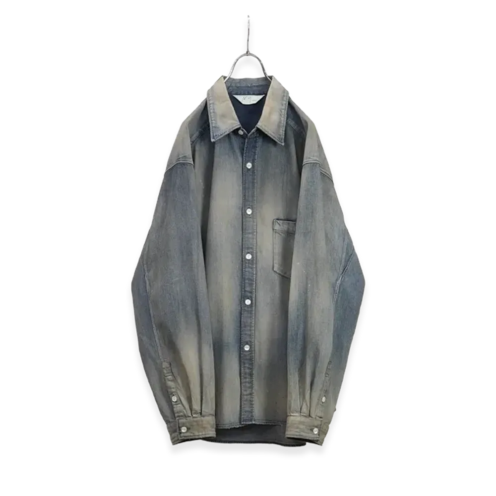 ANCELLM Denim Dress Shirt "Indigo"