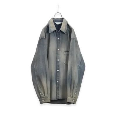 ANCELLM Denim Dress Shirt "Indigo"