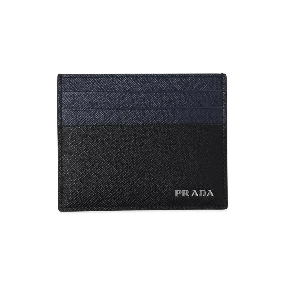 PRADA Card Case "Nero/Baltico"