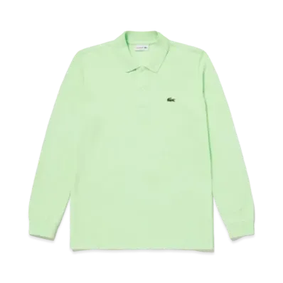 LACOSTE Original Fit Long Sleep Polo Shirt "Light Green"