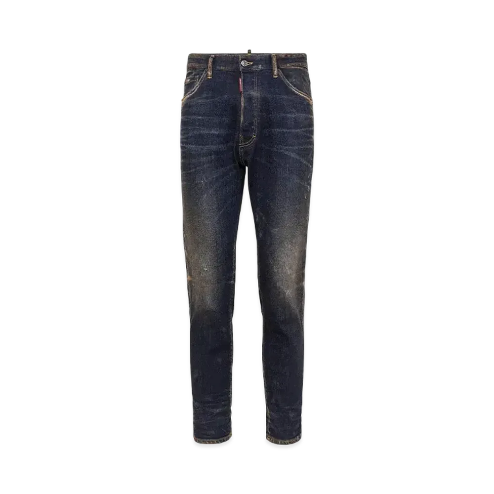 Dsquared2 Dark Sedona Wash Relax Long Crotch Jeans "Navy" D2-0840