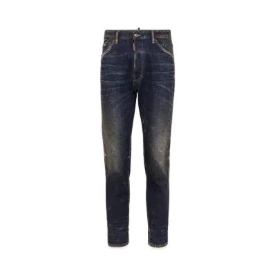 Dsquared2 Dark Sedona Wash Relax Long Crotch Jeans "Navy" D2-0840