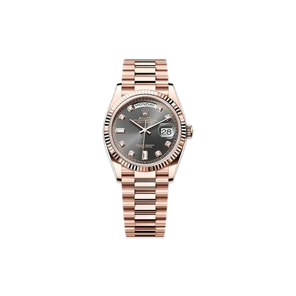 ROLEX Day-Date 36mm Everose Gold 128235 "Slate"
