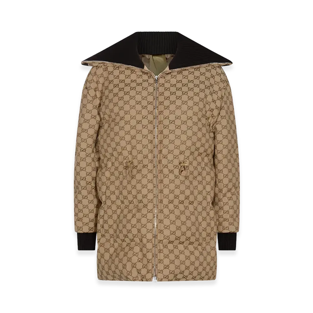 GUCCI Women's GG Fabric Padded Jacket "Beige/Black"
