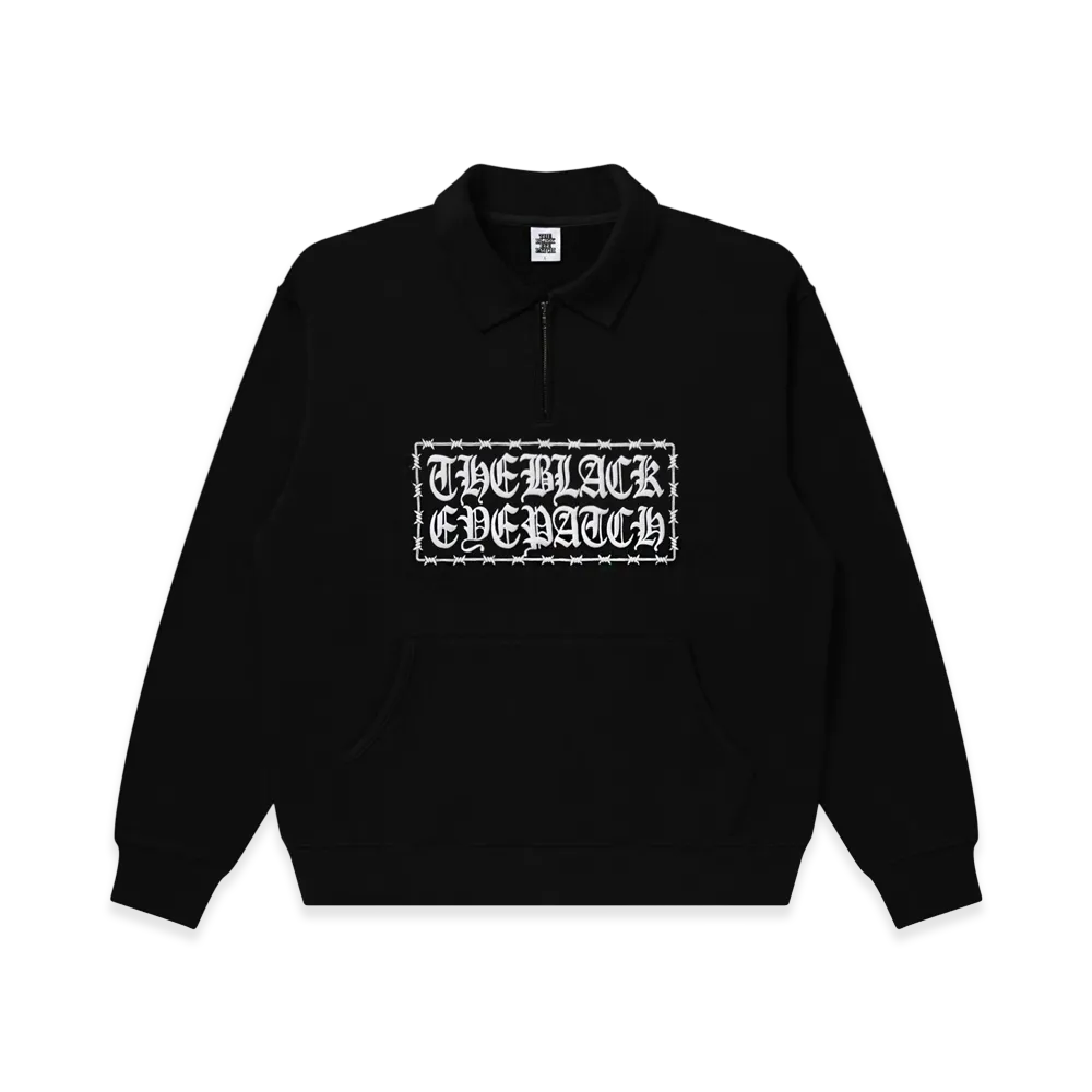BlackEyePatch Barbed Wire Logo Kobe Terry Half Zip Sweat "Black"
