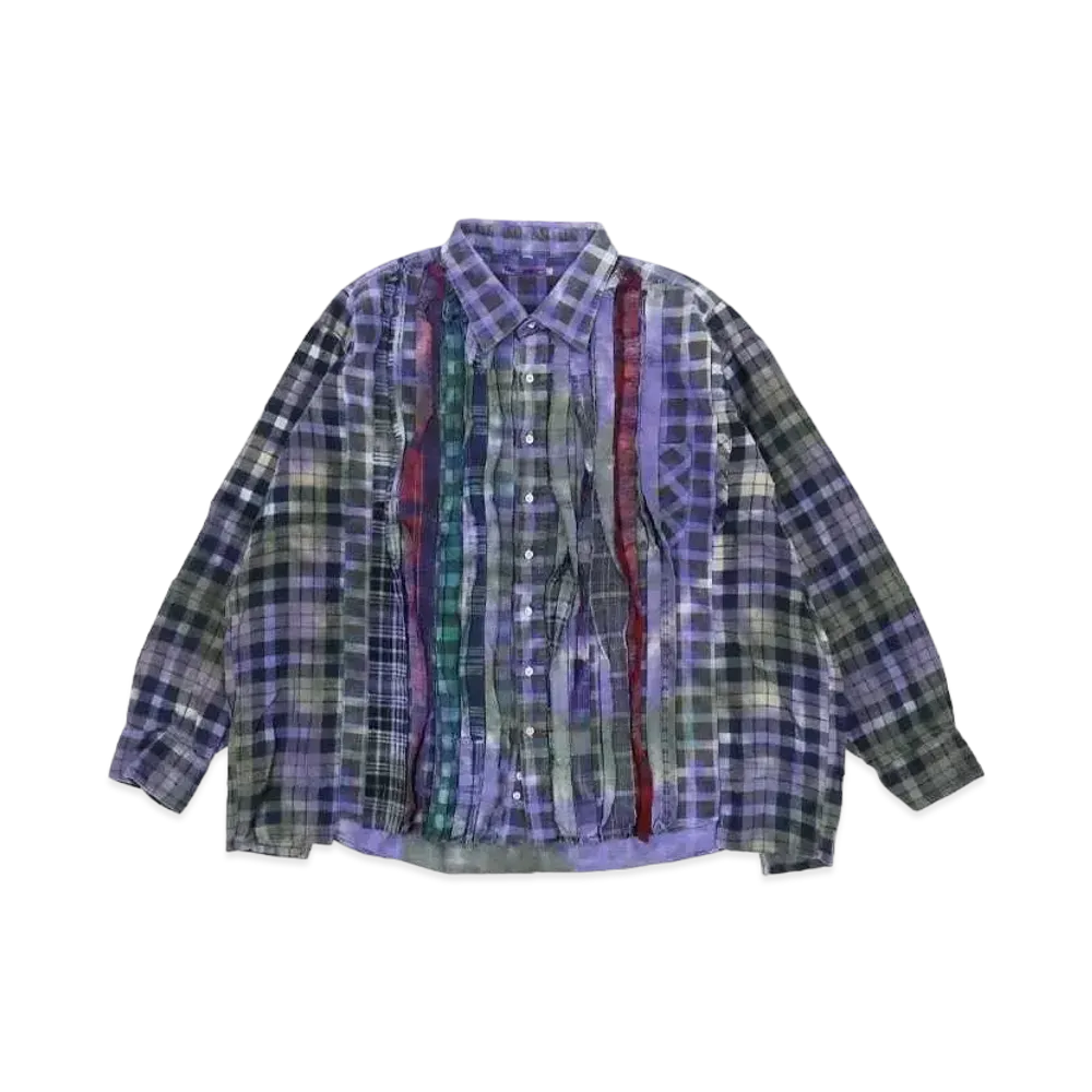 Needles FLANNEL SHIRT - RIBBON WIDE SHIRT / TIE DYE "Assort"