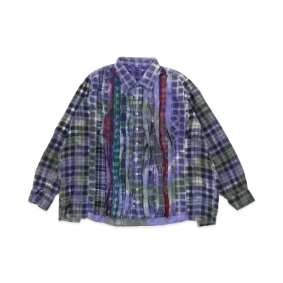 Needles FLANNEL SHIRT - RIBBON WIDE SHIRT / TIE DYE "Assort"