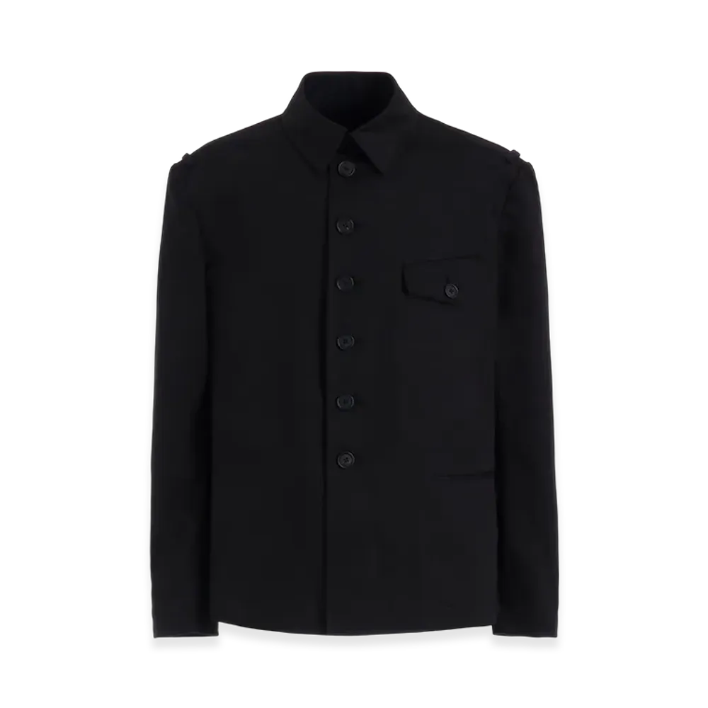 WILDSIDE YOHJI YAMAMOTO Cotton Chino China Jacket "Black"