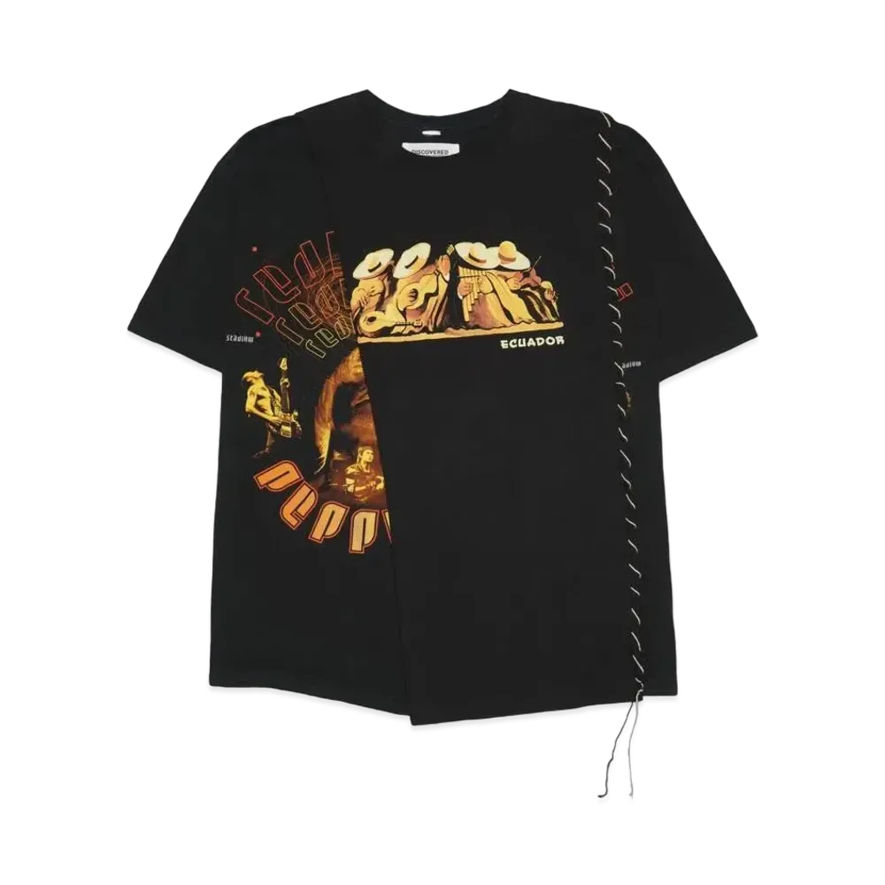DISCOVERED I Black & WhiteStitch Band Tee HYPE DROP Exclusive "BLACK"