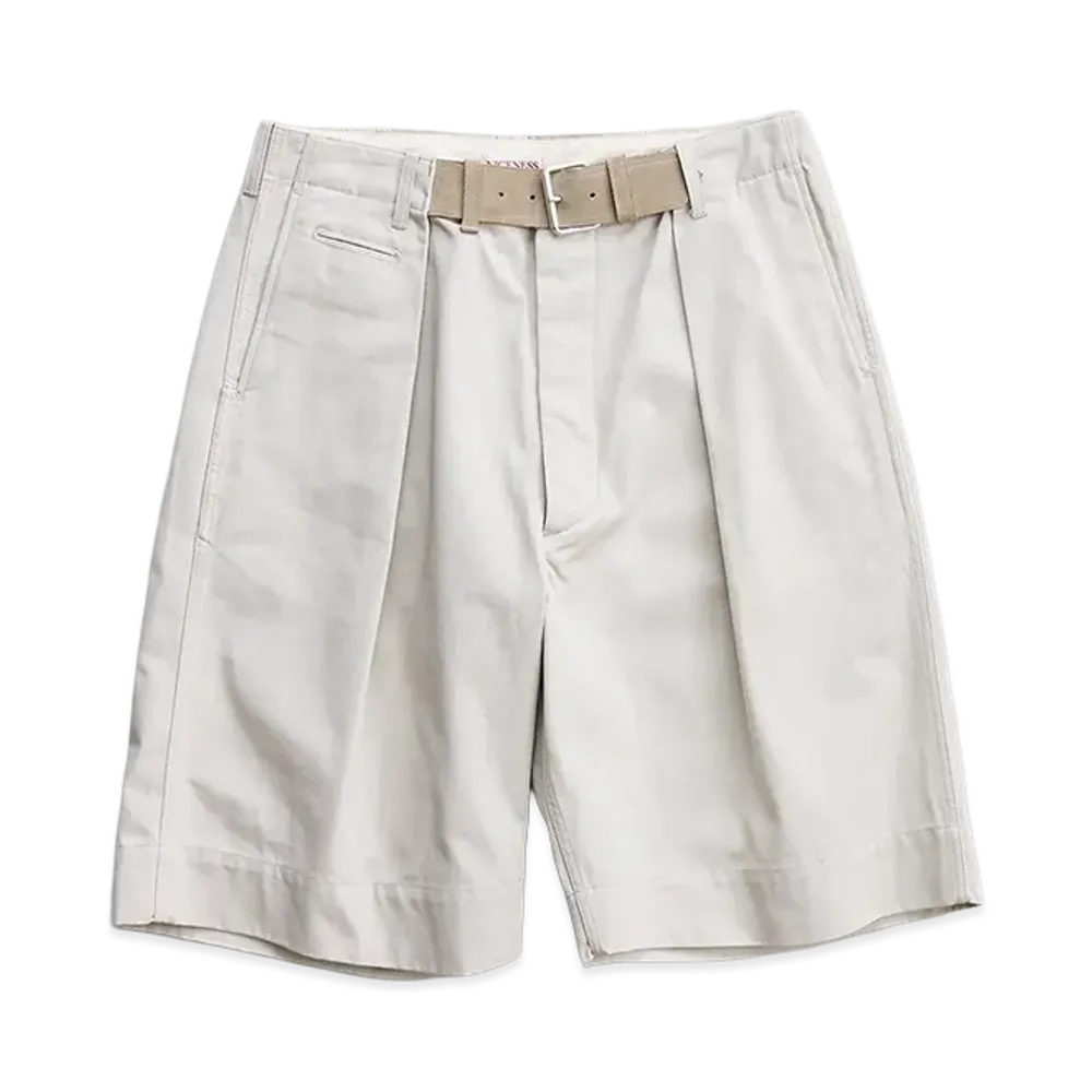 NICENESS Method Integrated Leather Belt Short Pants "Light Beige"