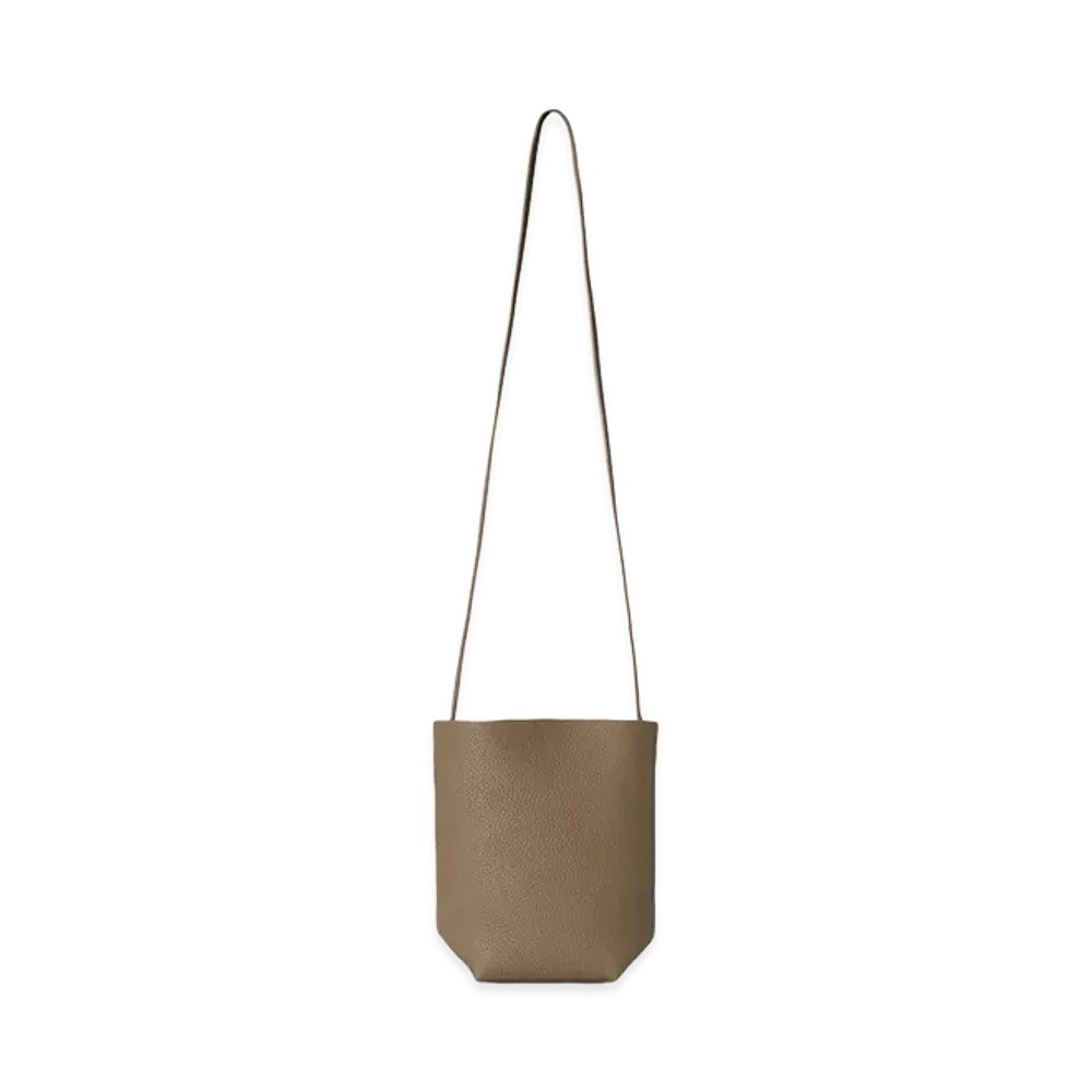 The Row Women's N/S Park Leather Crossbody Bag "Smoked Taupe"