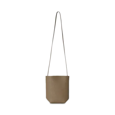 The Row Women's N/S Park Leather Crossbody Bag "Smoked Taupe"