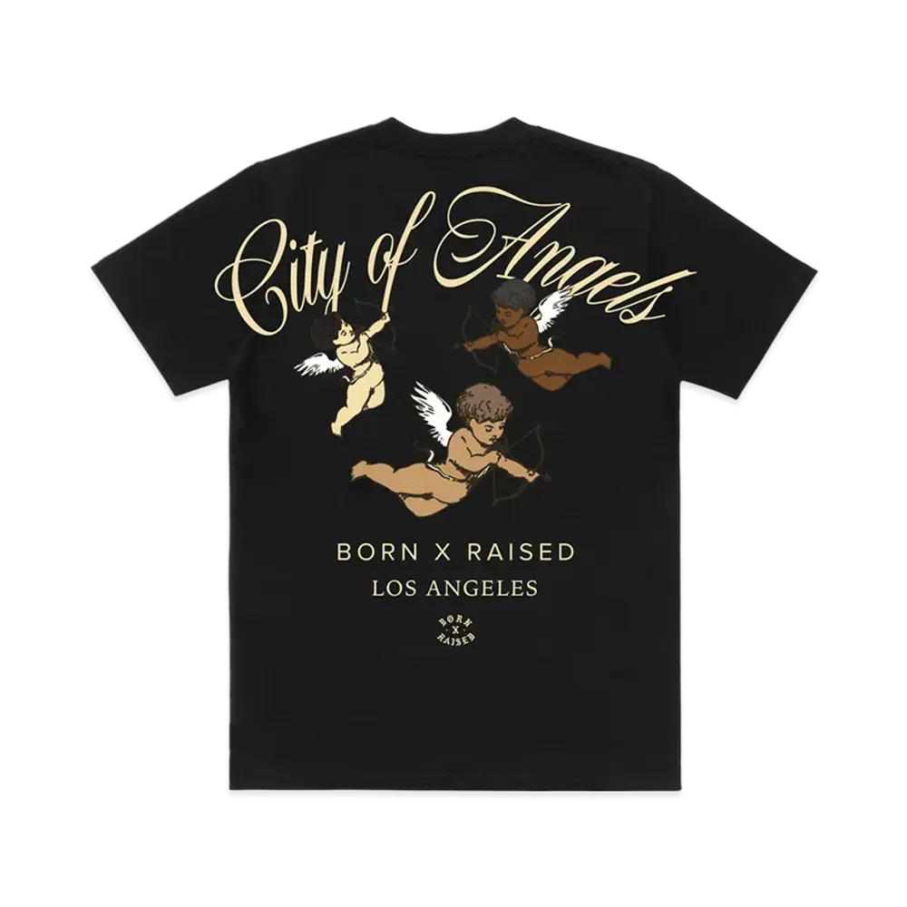 BORN X RAISED x NEW ERA x Dodgers City Of Angels Tee "Black"