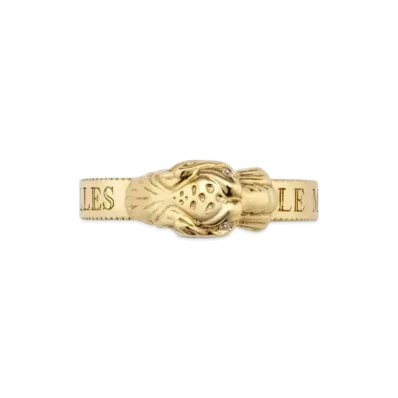 GUCCI Tiger Head Gold Ring "Gold"