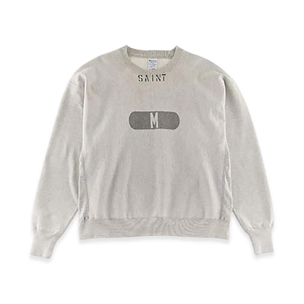 Saint Mxxxxxx Crew Neck Sweat M Gray "Gray"