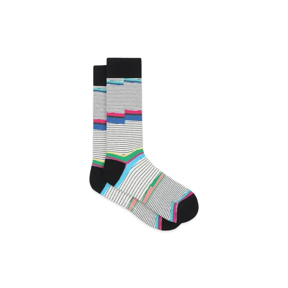 Paul Smith Wave Border Socks "White"