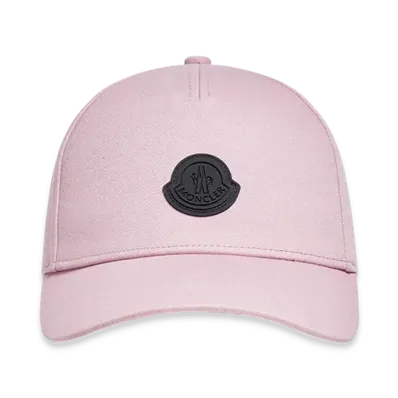 MONCLER Cotton Gabardine Baseball Cap "Pink"