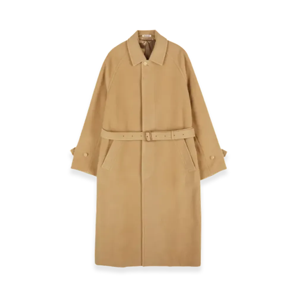 AURALEE Cashmere Wool Mosser Soutien Collar Coat "Camel Beige"