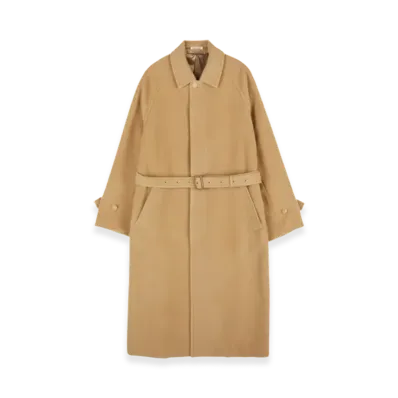 AURALEE Cashmere Wool Mosser Soutien Collar Coat "Camel Beige"
