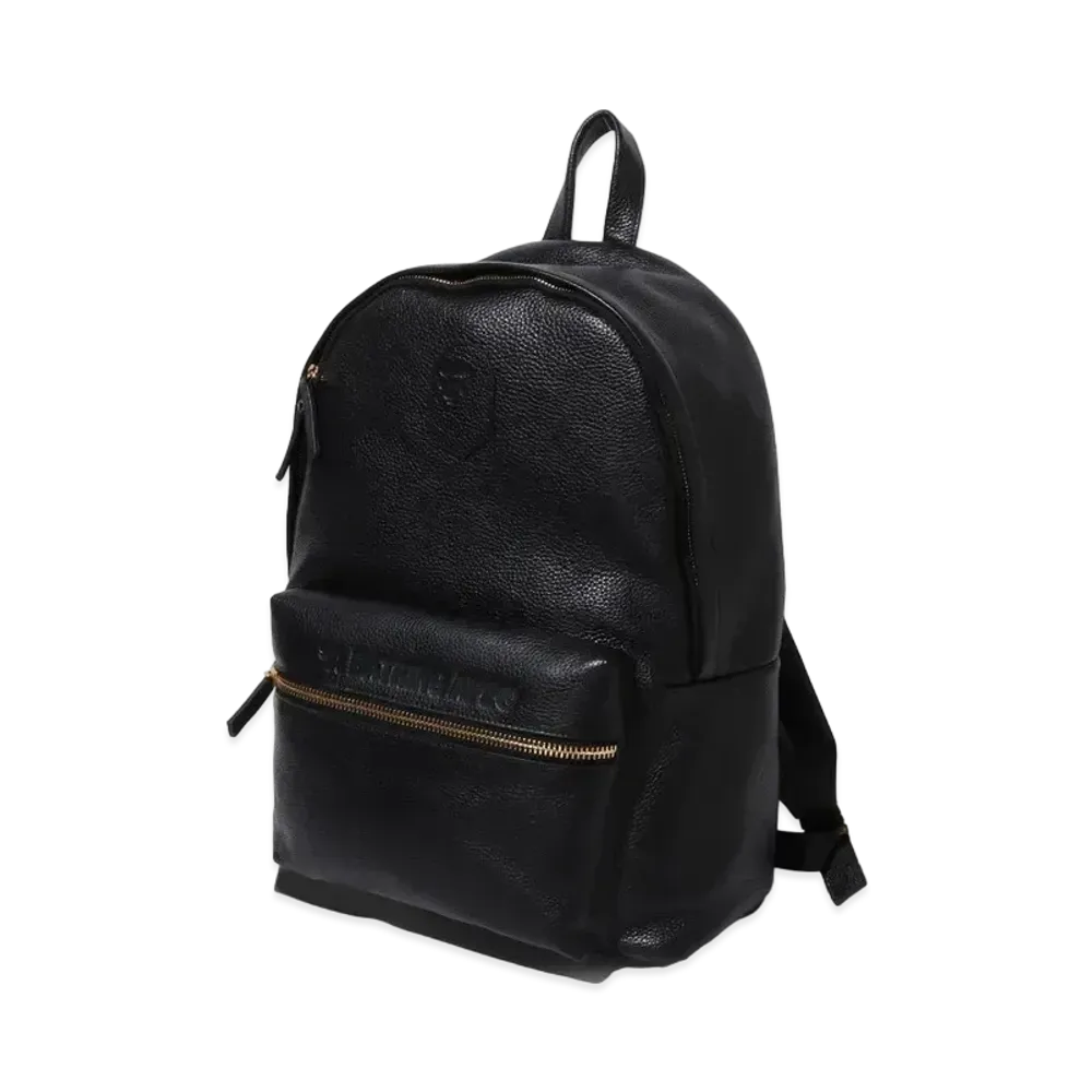 A BATHING APE Leather Daypack "Black"