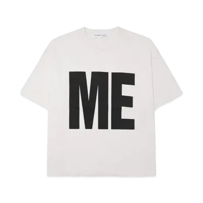 KATHARINE HAMNETT ORGANIC SLOGAN TEE "GRAYGE(ME)"