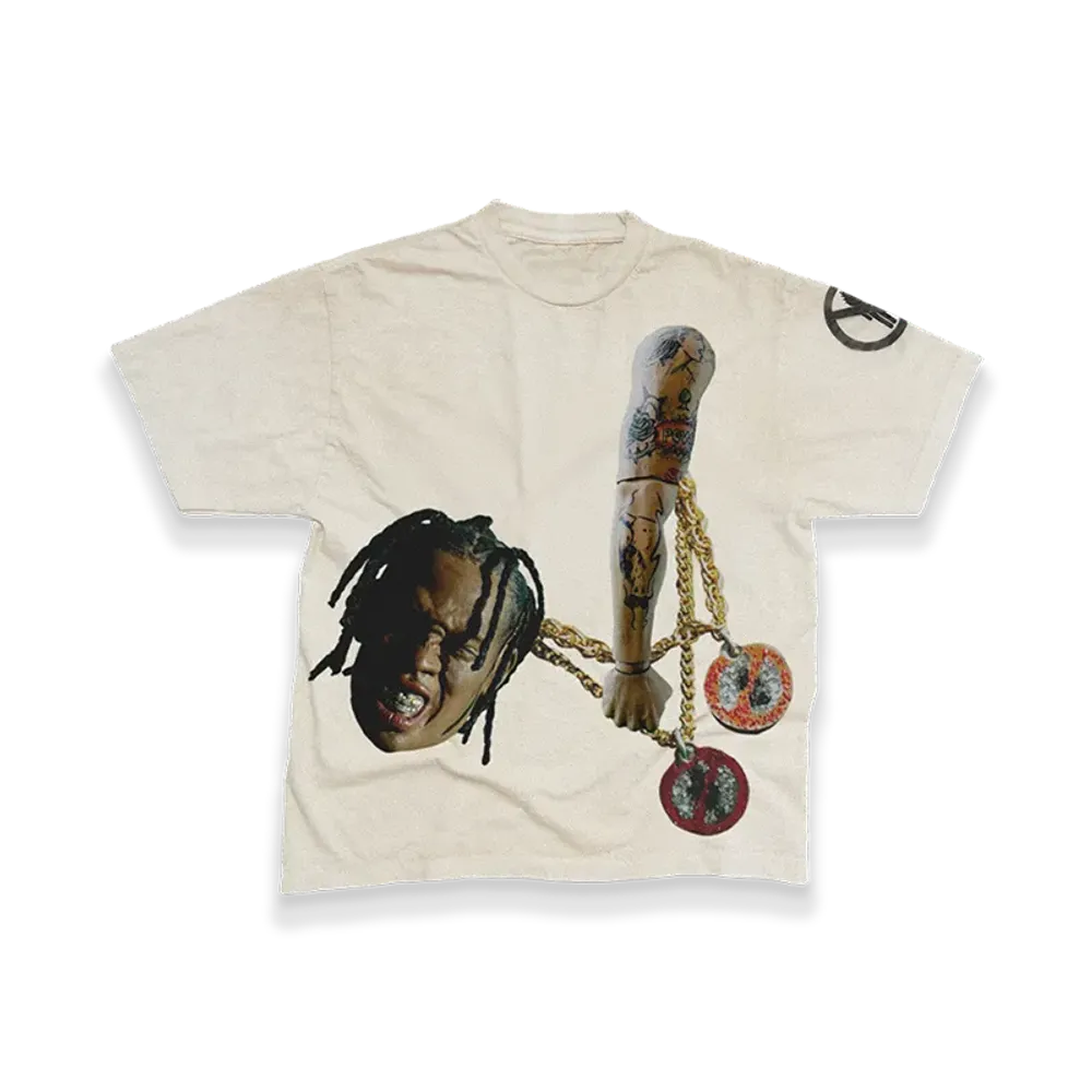 Travis Scott Cactus Jack x RODEO 10 Years Chain Tee "White"
