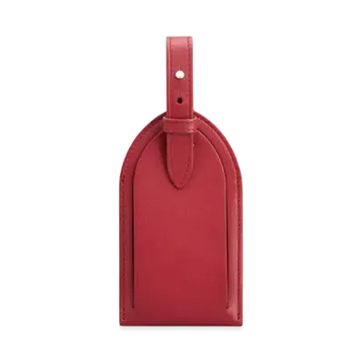 TOD'S Address Tag in Leather "Red"