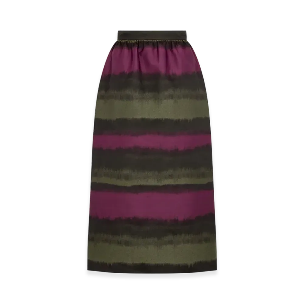 Dior Women's Mid-Length Straight-Cut Skirt Tie Dior "Deep Fuchsia/Green"