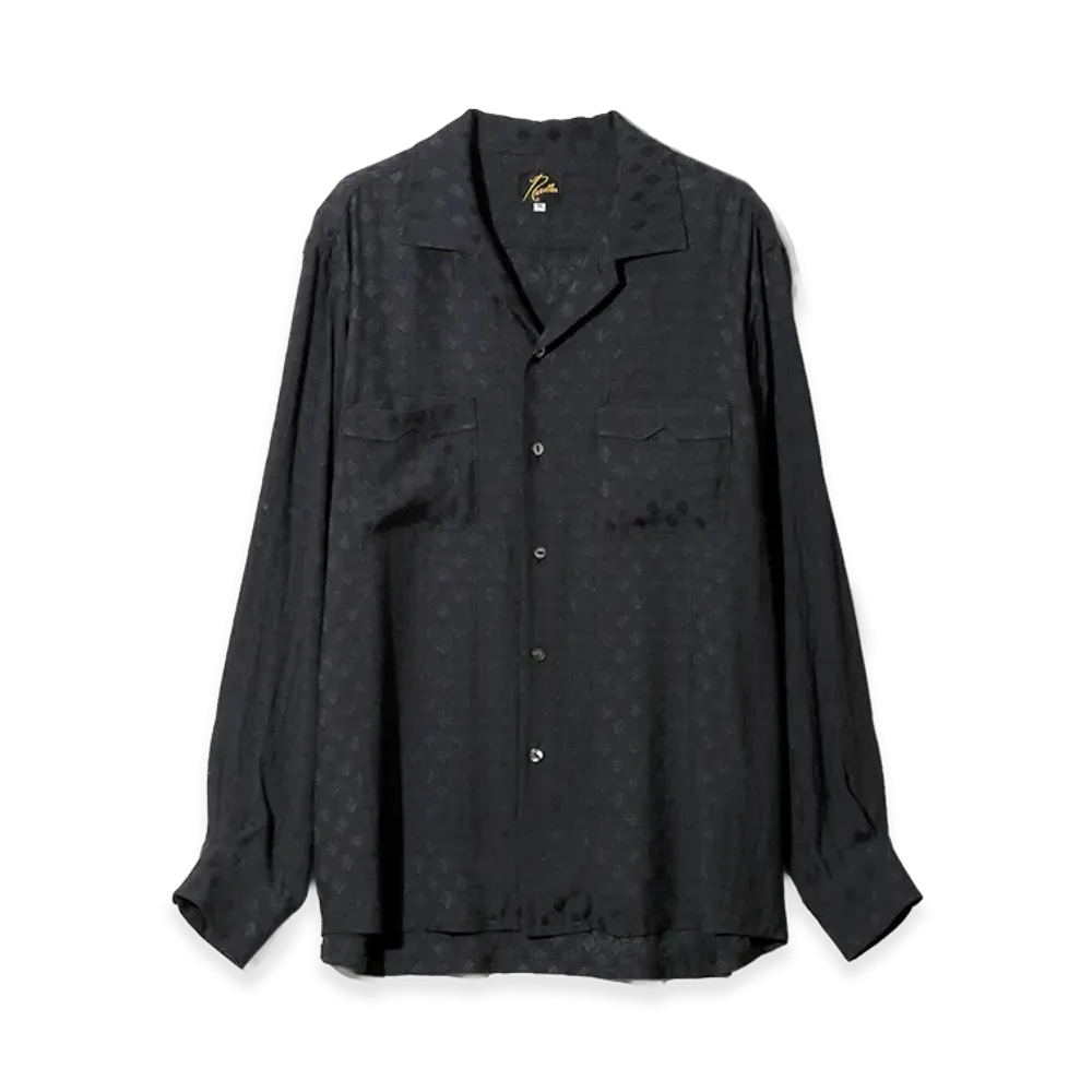 NEEDLES One-up Shirt - Diamond Mesh Jacquard "Navy"