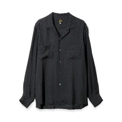 NEEDLES One-up Shirt - Diamond Mesh Jacquard "Navy"