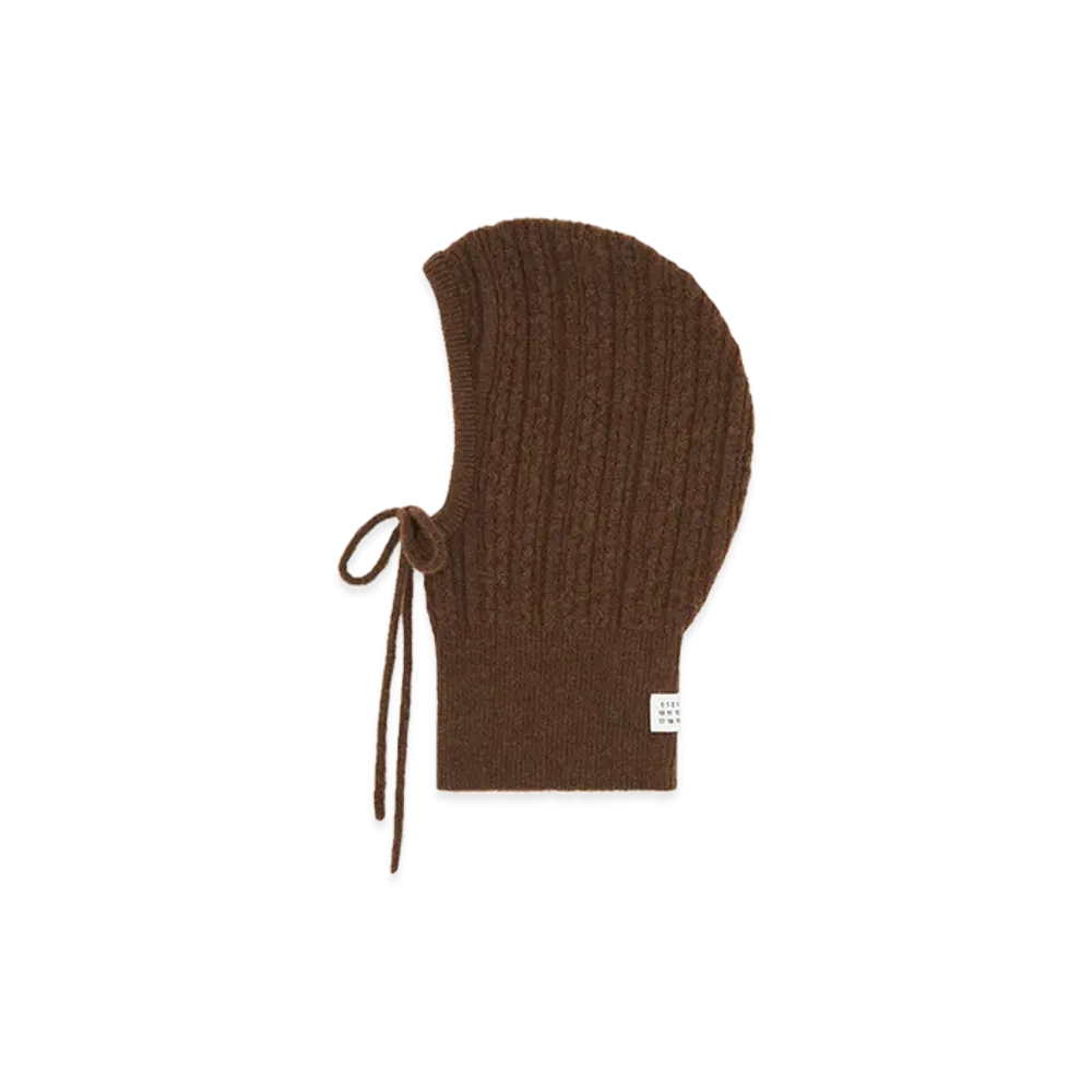 MM6 Maison Margiela Cable Knit Hood "Brown"