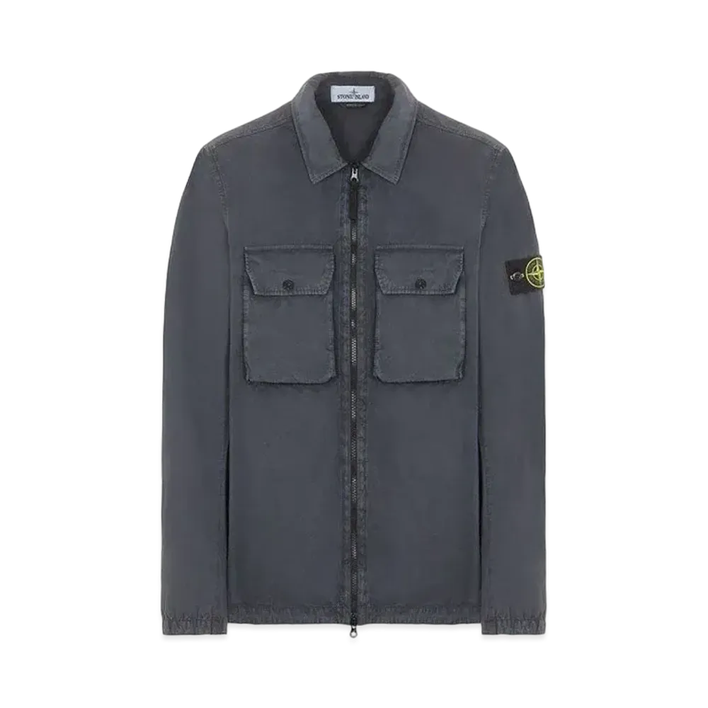 Stone Island 113WN BRUSHED COTTON CANVAS_'OLD' EFFECT "Steel Grey"