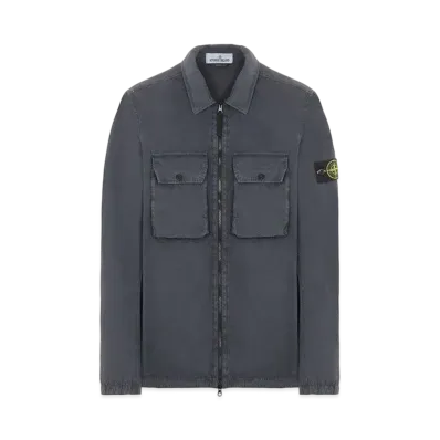 Stone Island 113WN BRUSHED COTTON CANVAS_'OLD' EFFECT "Steel Grey"