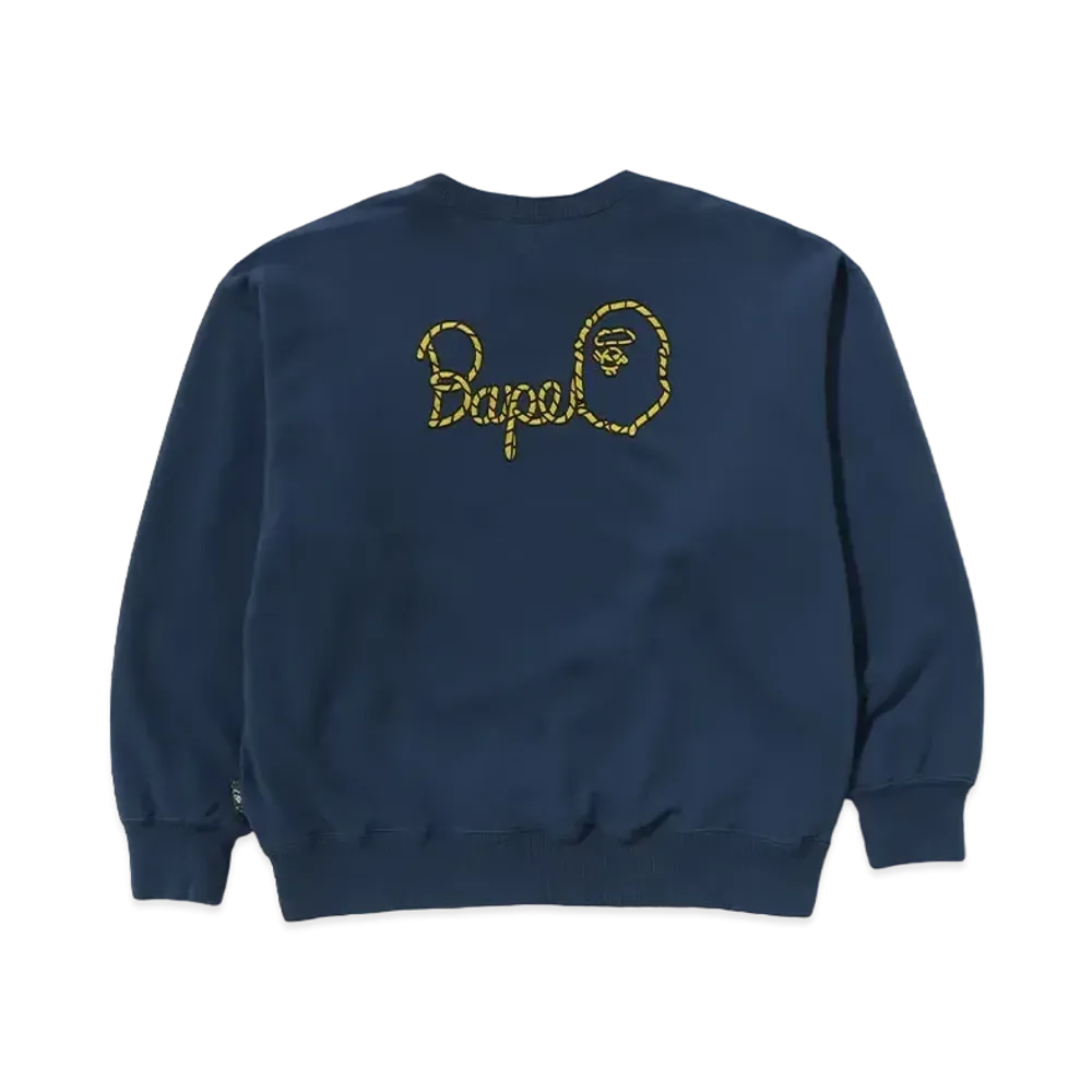 A BATHING APE x Sean Wotherspoon 4Way Crewneck "Navy/Gray"