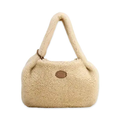 TOD'S Shirt Hobo Bag In Sheepskin Small "Beige"